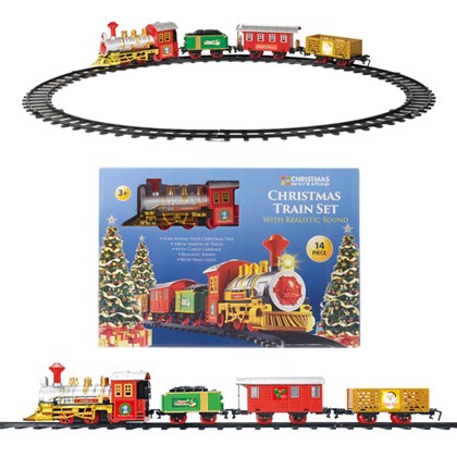 Xmas Train with 3 carriages-B/O