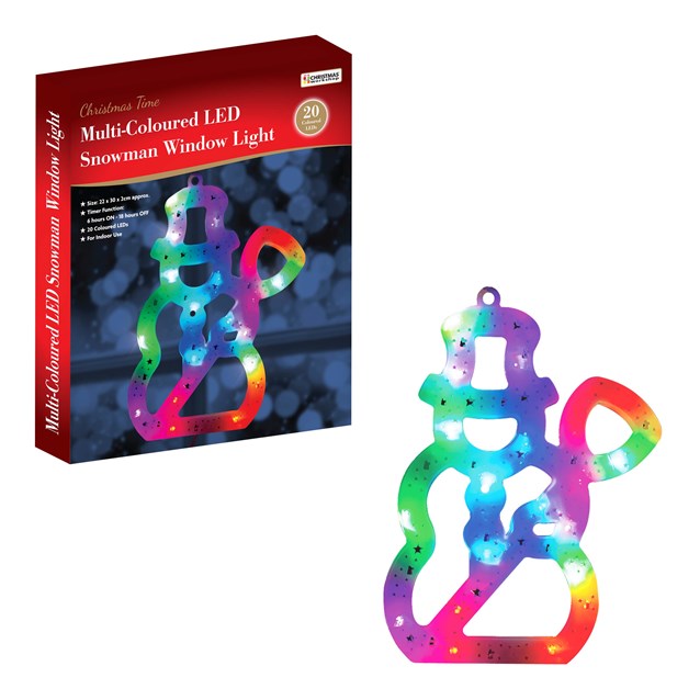 30CM 20LED Colour Window Light - Snowman 30CM 20LED Colour Window Light - Snowman