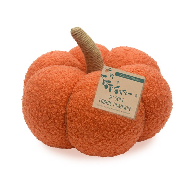 9" Pumpkin Decor - Orange 9" Pumpkin Decor - Orange