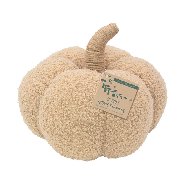 9" Pumpkin Decor - Beige 9" Pumpkin Decor - Beige