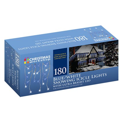 180 LED Icicle Chaser - Blue & White