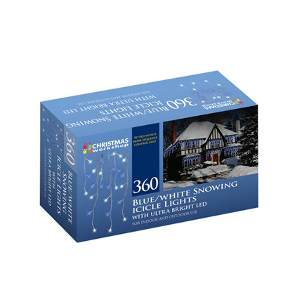 360LED Snowing Icicle Lights - Blue&White