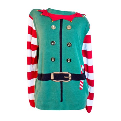 3D Mens Elf Xmas Jumper