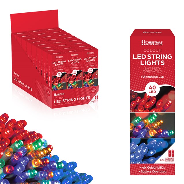 BO 40 LED String Light-12xMulti/6xRed/6xBlue BO 40 LED String Light-12xMulti/6xRed/6xBlue