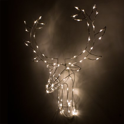 80 LED Stag Head Frame - Bright White