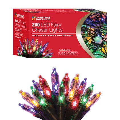 200 LED Fairy Chaser Lights - Multi Coloured