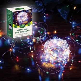 100 Micro Solar LED String Light - Multicolour