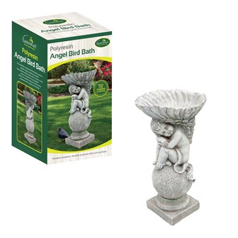 Angel & Shell Bird Bath Garden Ornaments