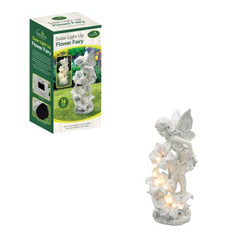 Fairy With Decoration Flower Solar Light