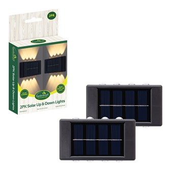 8 LED Solar Fence Wall Light-2Pk
