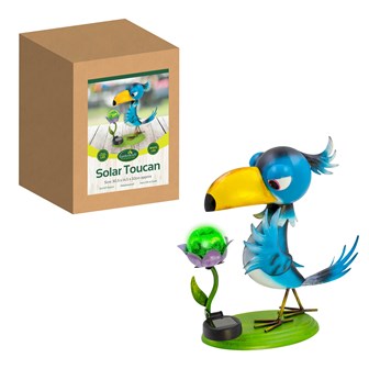 Metal Toucan with Solar LED Light