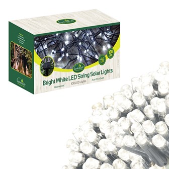 100 LED Solar String Lights - Bright White
