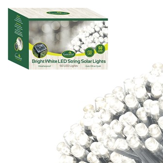 50 LED Solar Lights - Bright White