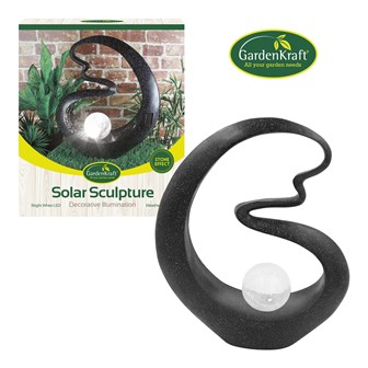 Medusa Crackle Ball Solar Light - Black