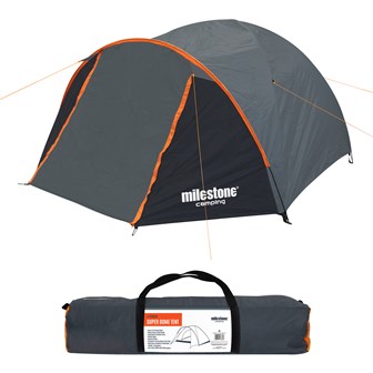4 Man Super Dome Tent - Charcoal
