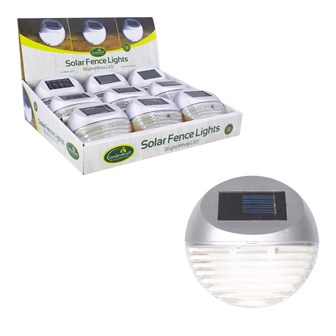 Solar LED Fence Light - Silver