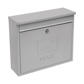 Elegance Wall Galvanised Steel Mail Box-Silver