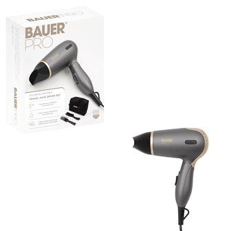 Bauer Tourmaline Travel Hair Dryer Set