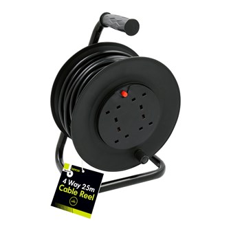 4 Way 25M Cable Reel - 13A