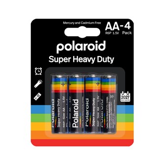 4Pk AA Polaroid Heavy Duty Battery