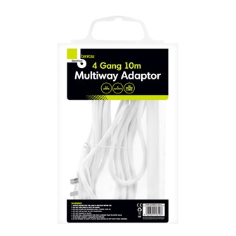 4 Way 10M Extension Lead - 13A