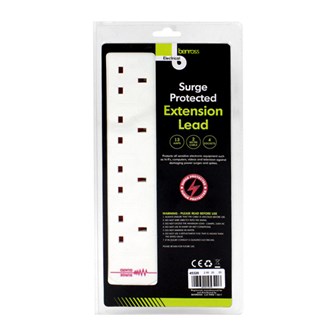 4 Way 2M Surge Protected Extension Lead - 13A