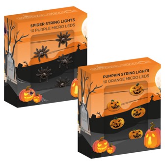 Spider/Pumpkin String Lts Asstd