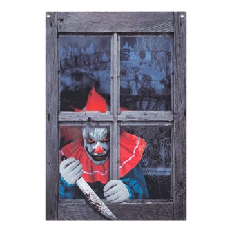 Creepy Clown Window Backdrop