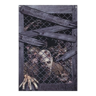 Creepy Zombie Window Backdrop