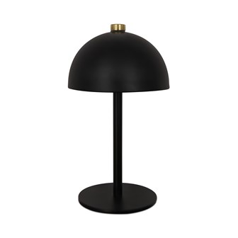 18cm Metal Mushroom Table Lamp - Black