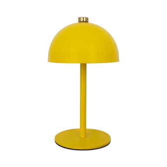18cm Metal Mushroom Table Lamp - Yellow