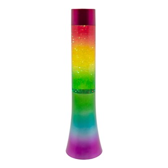13" Rainbow Glitter Lamp