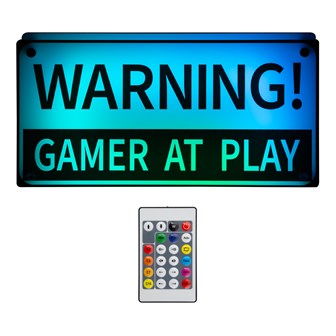 Warning Gamer at Play LED Light