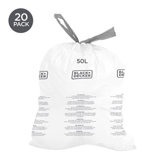 B+D 50L Bin Bags 20 Pack