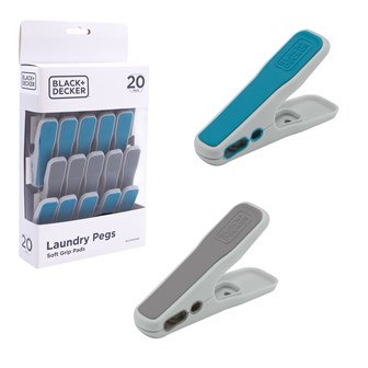 B+D 20pk Pegs - Aqua & Moon Grey