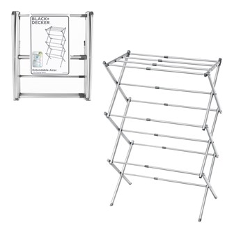 B+D Extendable Compact Airer Grey
