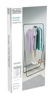 B+D Clothes Rail w/Hanging Vac Bag