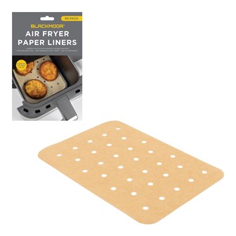 Blackmoor 80pc Flat Paper Air fryer liners 22x14cm