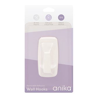 Removable Adhesive Rectangle Hook - Large - 1pc