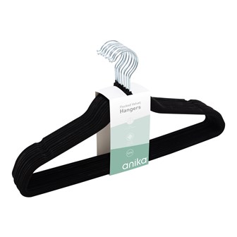 Velvet flocked hangers, Set of 10