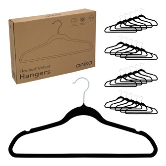 Velvet flocking hangers, Set of 20