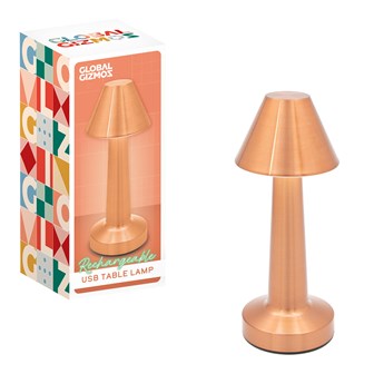 Rechargeable LED Table Lamp - Brass Effect