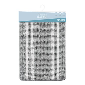 Two Tone Chenille Bathmat - Grey