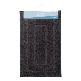 Jacquard Microfiber Bathmat - Charcoal