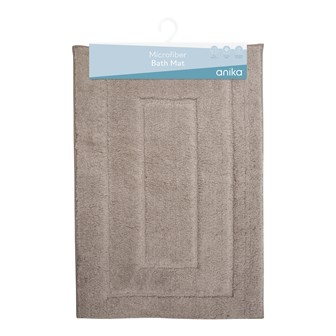 Jacquard Microfiber Bathmat - Light Grey