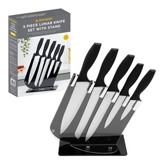 Blackmoor 5pc Knife Set with Acrylic Block