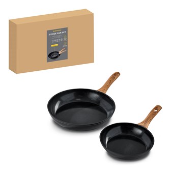 Blackmoor 2pc Wood Handle Fry pan Set