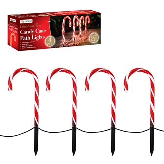 4PC 20LED Red & White Candy Cane Path Light