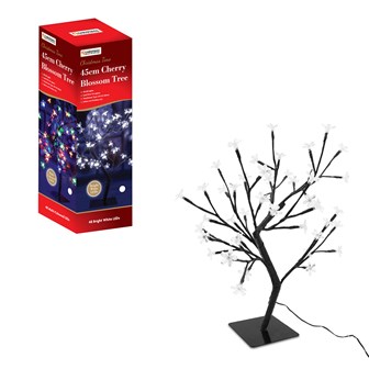 45CM 48 LED Blossom Tree - White