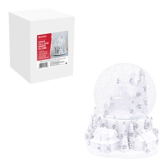 Snowglobe Silver & White Towns Musical